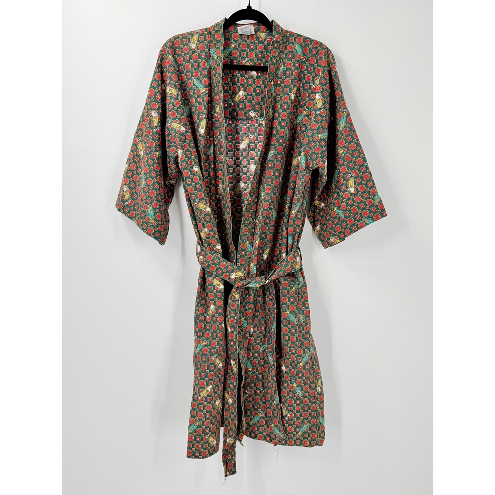 Vintage McGregor Mens Golf Print Robe One Size Made in USA dad eclectic grandpa‎